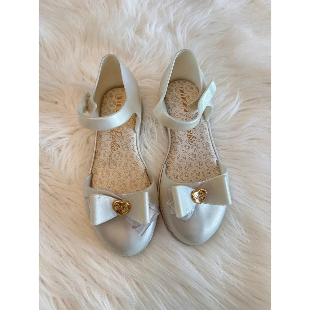 Mini Melissa x Barbie Kids' Amy Ankle‎ Strap Flat size 12